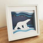 Ours polaire - Cadre lumineux 3D