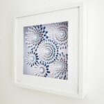 Design Flowers Blue - Cadre Paper Art